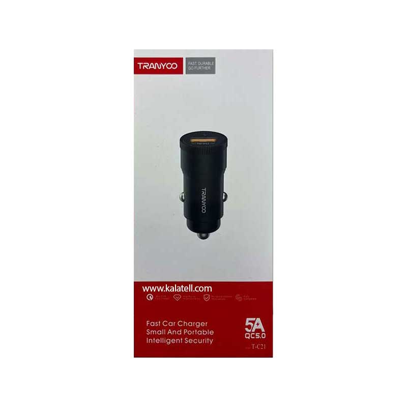 شارژر فندکی Tranyoo T-C21 با جریان 5 آمپر و پشتیبانی از QC 5.0