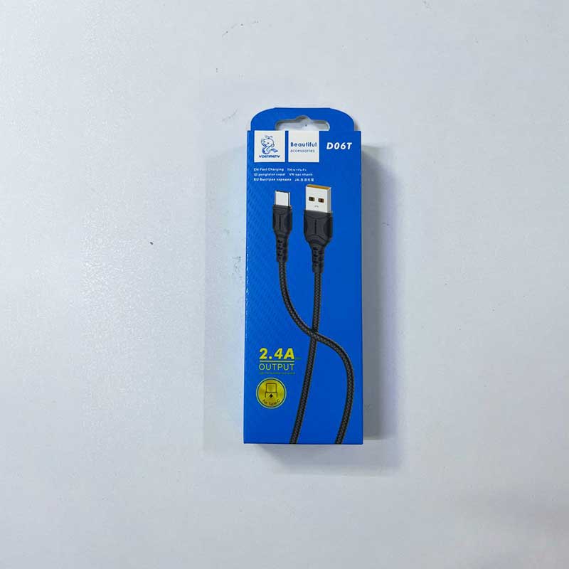 کابل شارژ سریع 2.4 آمپر USB-C وُدِن‌مِن مدل D06T